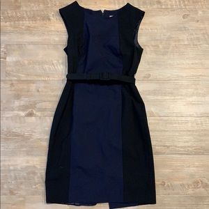 Banana Republic Fitted Black and Navy Dress 00P